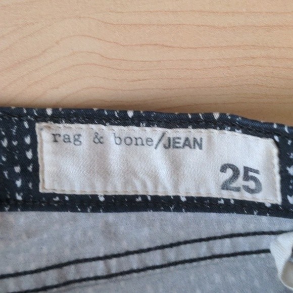 Rag & Bone Women's Legging Size 25 Beachwood Black Speckled Skinny Jean - Picture 12 of 14